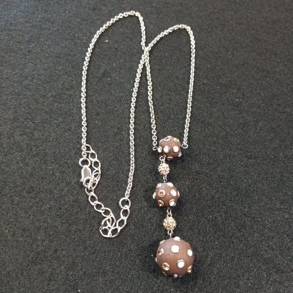 Five Sparkling Moons Pendant on Silver 925 Necklace Cottagecore Granny Chic - Picture 7 of 7